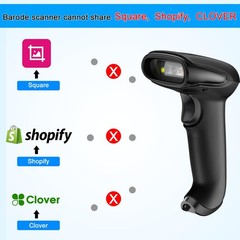 USB Wireless Barcode Scanner Stand 2in1 2.4Ghz USB 2.0 Rechargeable 1D