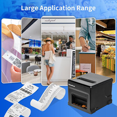 Commercial Resstaurant POS Thermal Receipt Printer with Auto Cutter Cash Drawer