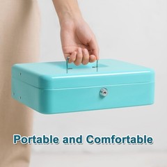 Compact Locking Cash Box with Coin Slot