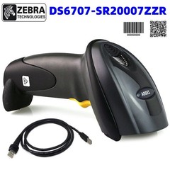Zebra Symbol DS6707-DC20007ZZR Handheld Wired 1D 2D Barcode Scanner W/ USB Cable