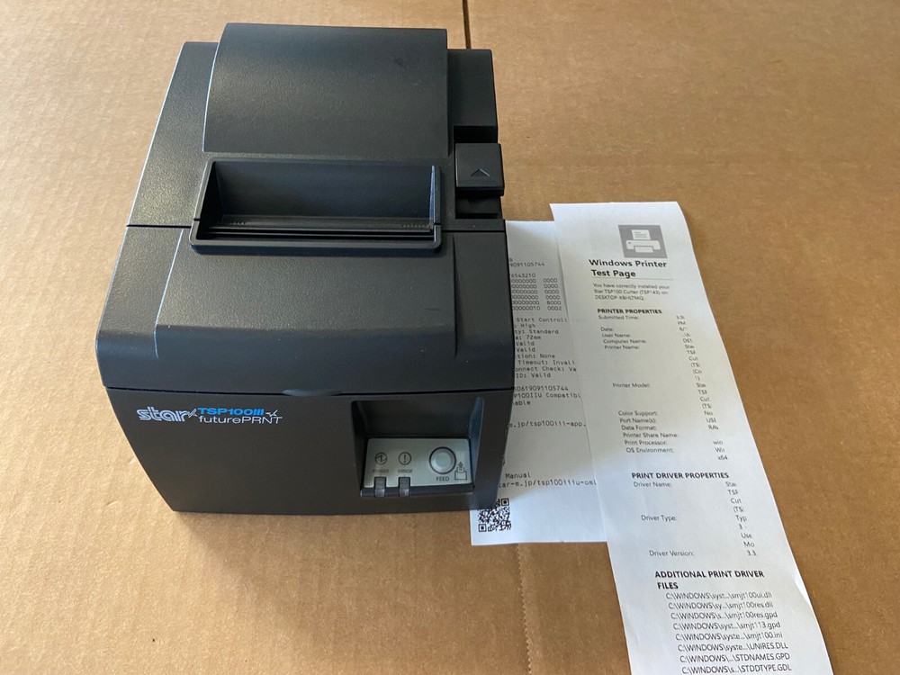 Star TSP100III TSP143IIIU USB Thermal POS Receipt Printer Square REFURBISHED
