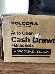Volcora Cash Register Drawer with under Counter Mounting Metal Bracket – 16″ Bla