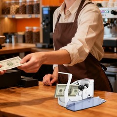 Money Counter Machine Currency Cash Bank Counterfeit Detector Cash Counting