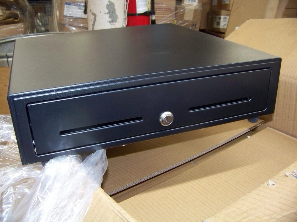 ECH Cash Drawer 8 Coin 5-Bill 16″ Black CC-410-B2-5B8C With key