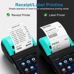 POS PDA Thermal Receipt Printer Handheld Printer Mobile POS Machine 5.5″ Touc…
