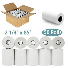 50 Rolls Case 2 1/4″ x 85′ Thermal Cash Register POS Credit Card Receipt Paper