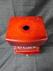 MAGNIF Deluxe Coin Sorter Wood CLASSIC CHERRY Box Lid Tubes Missing 1 Drawer