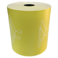 Dry Cleaners Thermal Rolls Yellow Hanger w/Back Print 3-1/8” x 160′ 80gsm 50 Rls