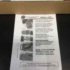 Addressograph Bartizan Portable Model 4200 Credit Card Imprinter Manual Slider
