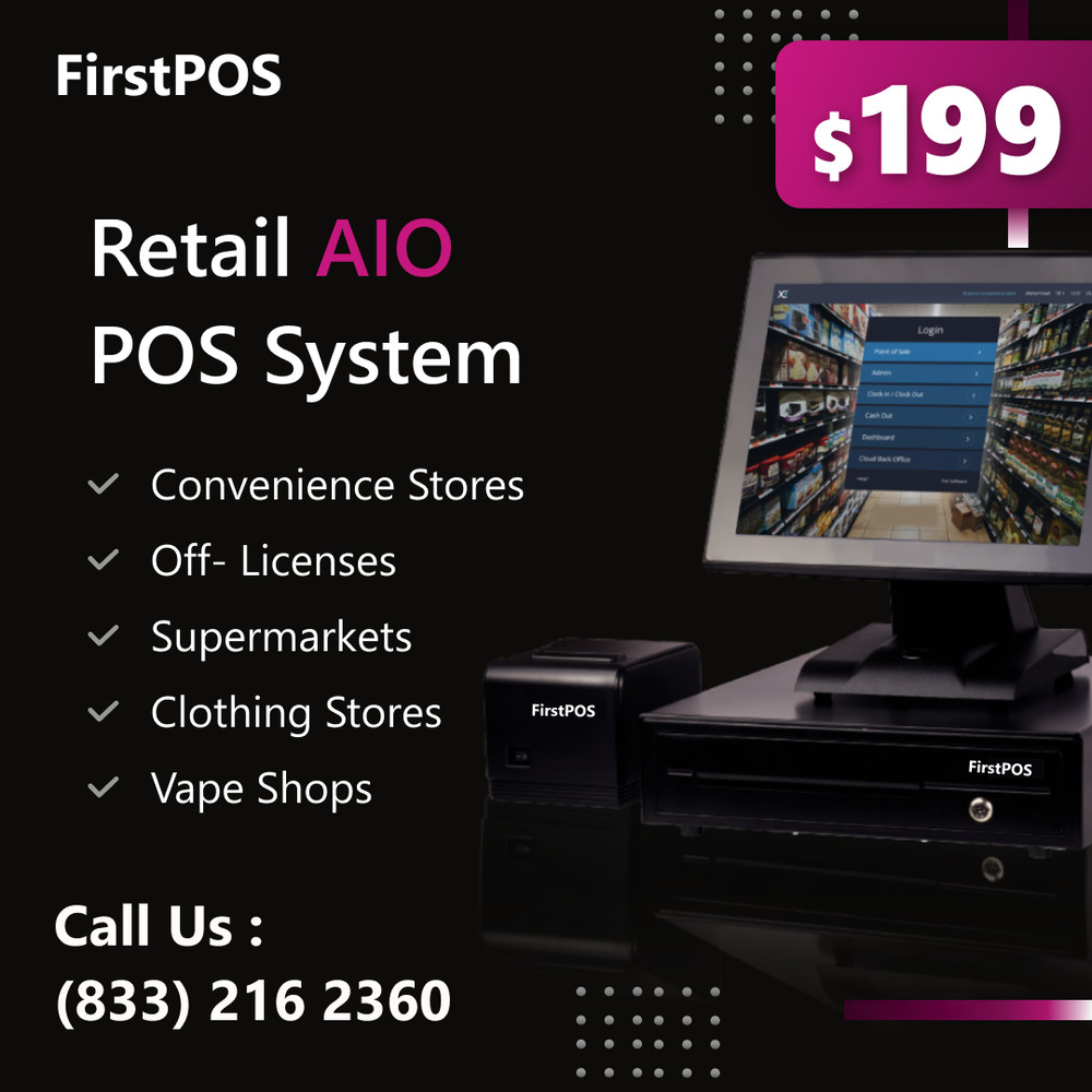 15” Touchscreen POS Cash Register Till System For Retail Shops