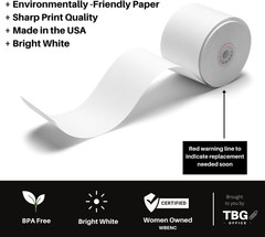3 1/8” X 230′ Thermal Paper Rolls – BPA FREE – MADE in USA – Receipt Paper Rolls