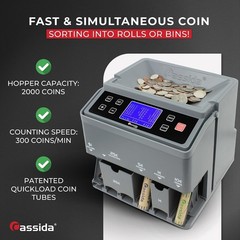 C300 Coin Counter and Wrapper, 300/min, Printing-Compatible
