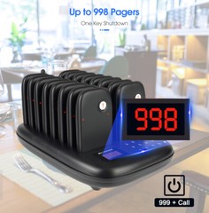 Retekess TD175 Wireless Restaurant Pager Queuing Calling System 30 Buzzers Cafes
