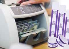 150Pcs Self Sealing Cash Currency Straps Money Paper Bands Bill Wrappers Tape…