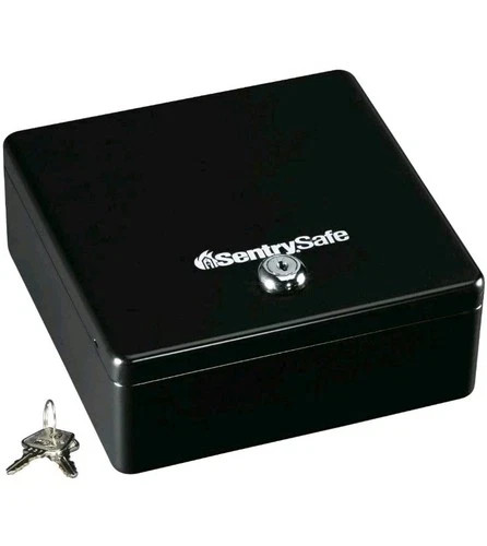 Security Steel Safe Box , Mountable with Key Lock and Tray, NEW