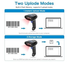 NETUM NT-1228BC Bluetooth Barcode Scanner 2.4G Wireless USB Handheld CCD