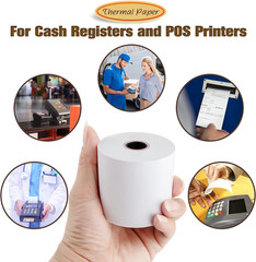 (50 Rolls) 2 1/4″ X 165′ Thermal Paper, POS Receipt Paper for Retail Business Ca
