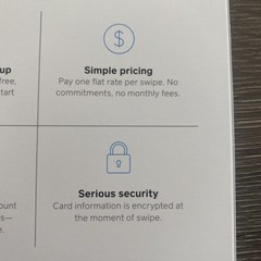 Square Credit Card Reader for iPhone, iPad and Android Magstripe Headset Jack