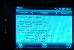 Motorola VC6096, windows mobile 6.5 classic, 3G HSPDA, wifi,phone function,GPS