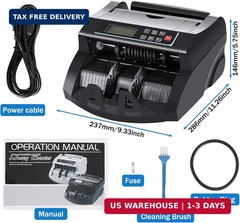 Money Counter Machine Count Value for US Dollar only,UV/MG/MT/IR/DD Detection Bi