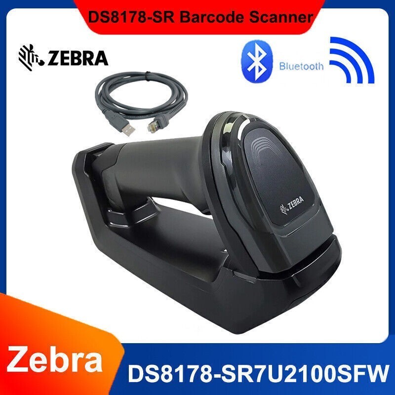 Zebra DS8178-SR7U2100SFW 1D/2D Wireless Bluetooth USB Barcode Scanner w/ Cradle