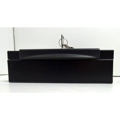 Sentry Locking Cash Box with Removable Tray Black Steel Security Key Lock 2 Keys