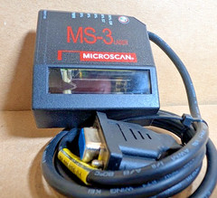 Omron MICROSCAN FIS-0003-0006G MS-3 Laser Barcode Reader, Right Angle (NNB)