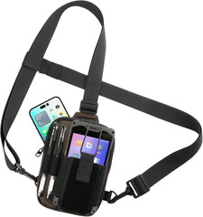 Scanner Holster Universal Barcode Scanner Chest Harness Carrying Case Brown