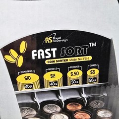 Royal Sovereign FAST SORT Coin Sorter Model FS-2 for Small Business Works