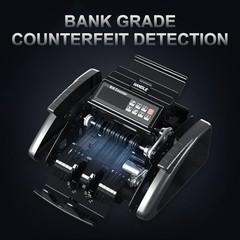 AL1000 Money Counter Machine with Value Counting, Support Dollar and Euro, UV, M