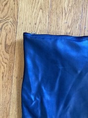 Large Currency Bank Deposit Bag Vinyl Zipper Bag 21.5 in x 14 in Navy Blue