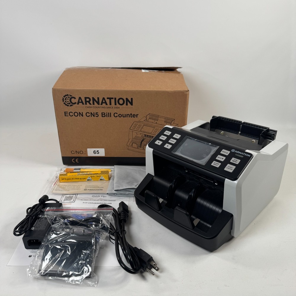 Carnation CN5 Money Counter Machine Mixed Denomination Value Counting UV/MG/IR