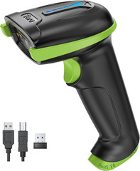 Barcode Scanner Wireless Versatile 2-In-1 (2.4Ghz Wireless+Usb 2.0 Wired) with B