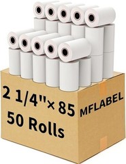 50 Rolls 2 1/4″ x 85 Feet BPA Free Thermal POS Receipt Paper for Cash Registers