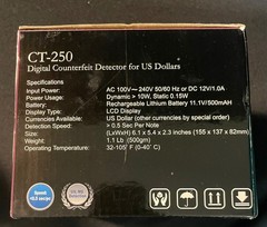Fraud Fighter CT-250 Digital Counterfeit Detector-NEW
