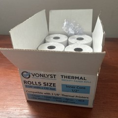VONLYST THERMAL RECEIPT PAPER ( 3 1/8 IN WIDE X 230 FT ) 6 ROLLS