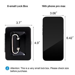 Small Cash Box with Lock and Slot – Jssmst Metal Coin Bank X-Small, Black