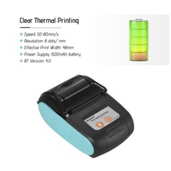 GOOJPRT 58mm Receipt BT Thermal Printer POS+10Roll Paper for Android IOS Windows