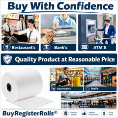 3-1/8″ x 230′ Thermal POS Receipt Printer Paper BPA Free (50 Rolls)