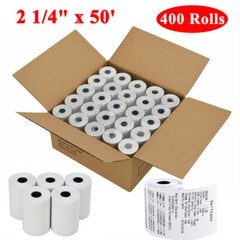 400Rolls 2 1/4 x 50′ Thermal Paper Credit Card & Cash Register POS Receipt Paper