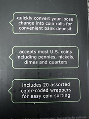 The Black Series 4-Barrel Automatic Coin Sorter Black with Coin Sleeves