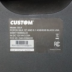 Custom America Silk Andriod Tablet POS Terminal 15in 8.1 4GB Ram 8Gb ssd