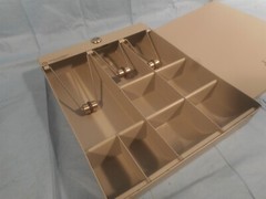 Vintage HD Indiana Cash Drawer Co. Metal Lockable Box Drawer, no key.