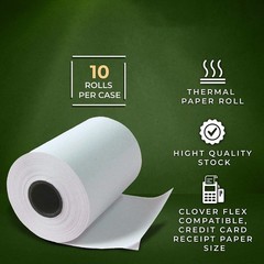 POS Thermal Paper Rolls 2 1/4 X 55, 10 Pack, Clover Flex