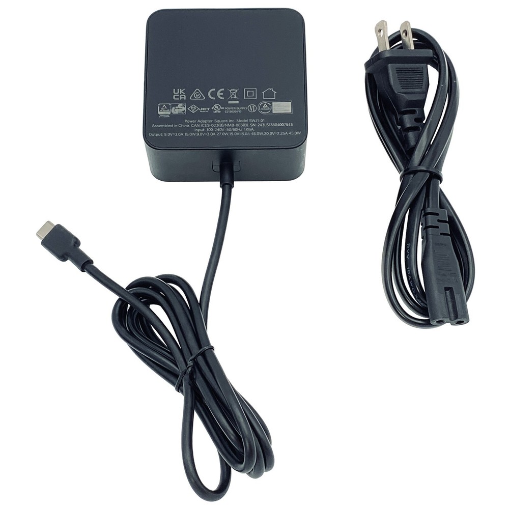 Genuine Square 45W AC Adapter SWJ1-01 USB Type C Wall Power