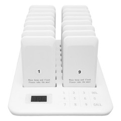 Wireless Calling System 1 Host Controls 16 Pager 800m Transmission Waterpro OTAF
