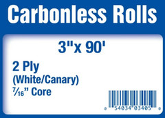 Alliance 2-Ply Carbonless POS Receipt Paper 3″x90′ White/Canary Roll – 8-PACK