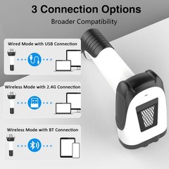 Laser Wireless Handheld Barcode Reader with Stand Bluetooth & 2.4Ghz and USB Wir