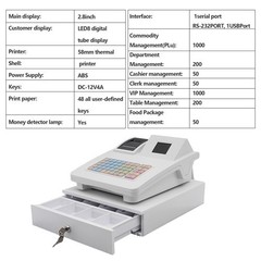 Electronic Cash Register Pos System Supermarket Bar Retail Shop with Cash Drawer