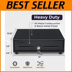 13″ Electronic Cash Register Drawer with 4 Bill 5 Coin Tray